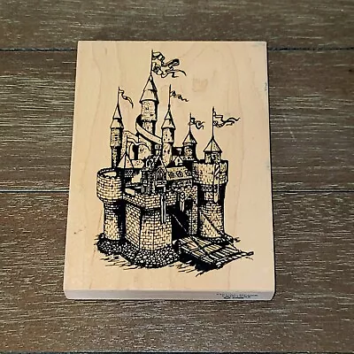 1993 Vintage VIP Visual Image Printery Castle Rubber Stamp Large 5.5  X 4  • $39.99