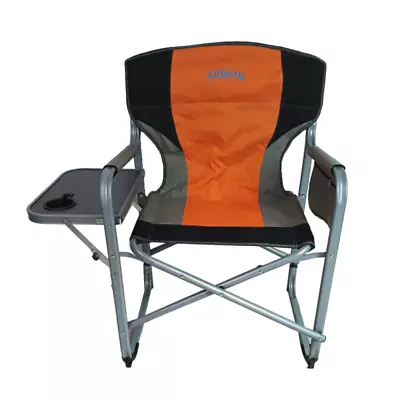 Liberty Camping Director's Chair Orange Leisure Garden Beach Folding Side Table • £44.90