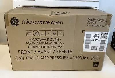 GE JEM3072DHWW 0.7 Cu. Ft. 700W Small White Compact Countertop Microwave • $126.30