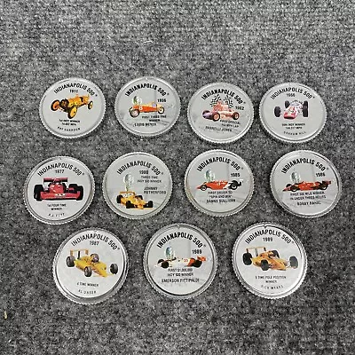 Matchbox Indianapolis 500 Winner Racing Coins 1st Indy 11 Pieces Foyt  Unser • $22.89