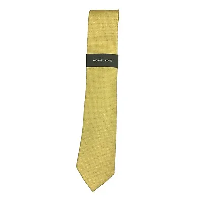 Michael Kors Mens Classic Tonal Geo Tie Yellow • $7.99