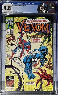 Venom: Lethal Protector #5 CGC 9.8 WHITE 1st Phage Lasher Riot & Agony 1993 • $120