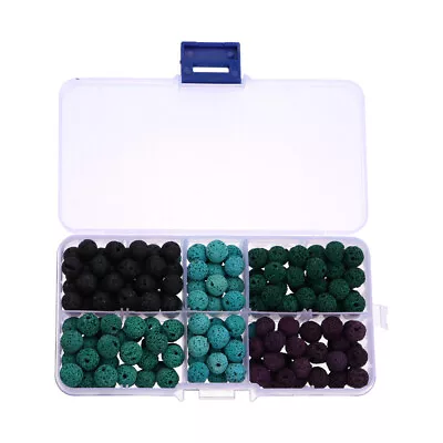 Jewelery Making Beads Lava Bracelet Beads Round Loose Beads Lava Stone Beads • £13.69