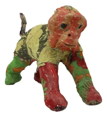 Playful Jungle Monkey Hand Crafted Paper Mache In Colorful Sari Fabric Figurine • $20.49