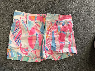 Lilly Pulitzer Shorts Size 00  Sailboat Sails Chino Very Good Condition • £17.37