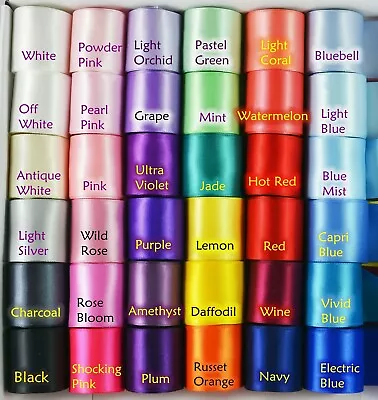 £0.99 • Buy Double Sided Faced Satin Ribbon Rolls 9 25 38mm X 2 10 Meters Best Quality 3for2