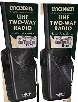 Two New Maxon UHF 2-Way Radio FRS-100 — Ideal 4 CampingHiking VacationSafety • $40