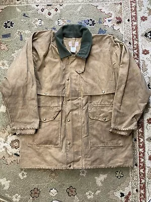 Vintage Filson Tin Cloth Jacket 46 Wool Collar • $31