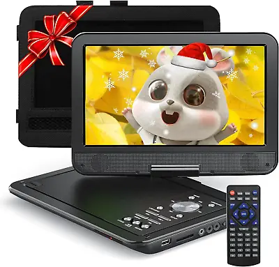 Portable DVD Player 12.5 Inch With Car Mount Rotatable 10.5 Inch LCD 4~6 Hour • £89.18