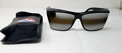 1980s Skiing Sunglasses French Ze Aspen Covered Top Athletic Black Frames Case • $29.95