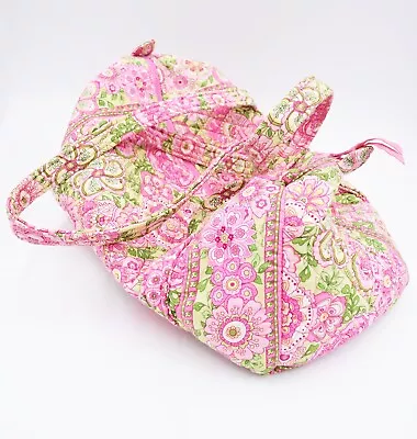 VERA BRADLEY Petal Pink Retired Medium Duffel Bag 18x8x8 • $27.99