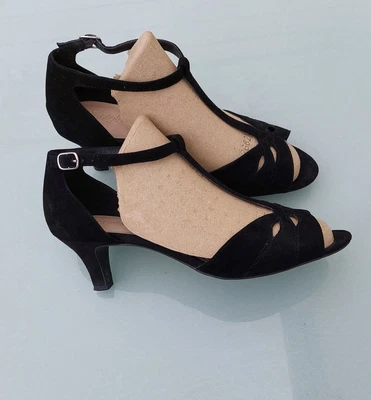 £9.99 • Buy M&s Footglove Wider Fit Black Dressy Shoes/sandals Size 6 1/2