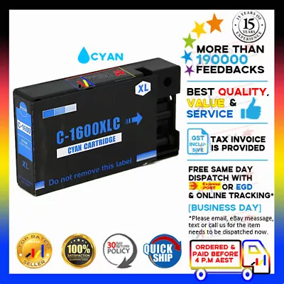 1 X NoN-OEM PGI 1600 XL Ink CYAN ONLY For Maxify MB2360 MB2060 MB2760 Printer • $5.40