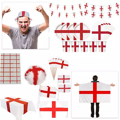 Party Tableware 2024 England Decoration St George Day Fan Support Home Office • £4.85