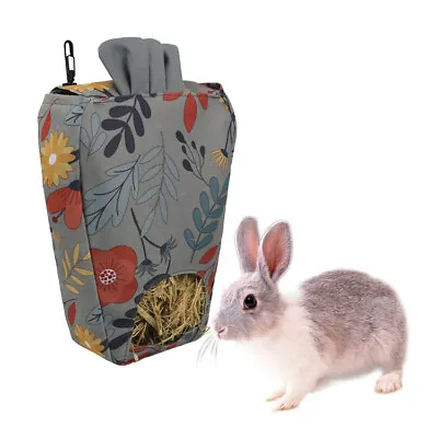 Durable Guinea Pig Rabbit Hay Food Dispenser Feeder Hanging Hay Storage Bag • £10.19