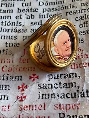 RARE VINTAGE RELIC Pope John XXIII  : Stunning Travel Relic - GOOD DEAL !!! • $294.99