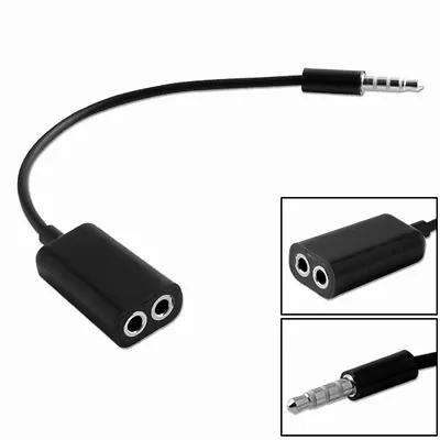 3.5mm 1 To 2 Jack Audio Splitter Cable For IPad IPhone IPod Etc Share Headphones • £3.93