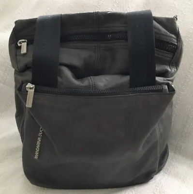 MANDARINA DUCK Grey Leather Tote Bag Purse Handbag-VERY NICE • $79