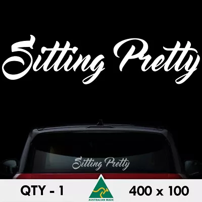 Sitting Pretty Large Sticker 400mm Lowered Girl Jdm Ute 4x4 Car Window Decal • $7.90