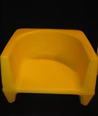 Cosco  Reversible Yellow Child Booster Seat  Hard Plastic 3 /6  Deep Vintage 70s • $34.99