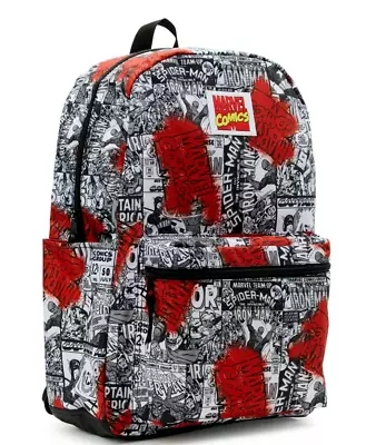 Marvel Comics Backpack Red /Black 17  Reflective Laptop Sleeve NEW • $15.99