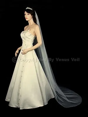 1T Ivory Bridal Chapel Length Cut Edge Wedding Veil • $20.99