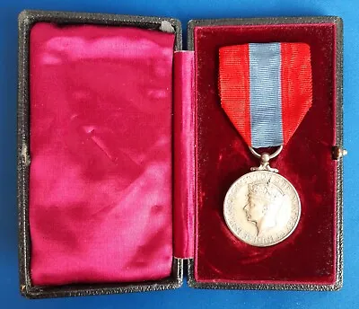Vintage Boxed George VI Medal Issued To James Streeter For Faithful Service • £48
