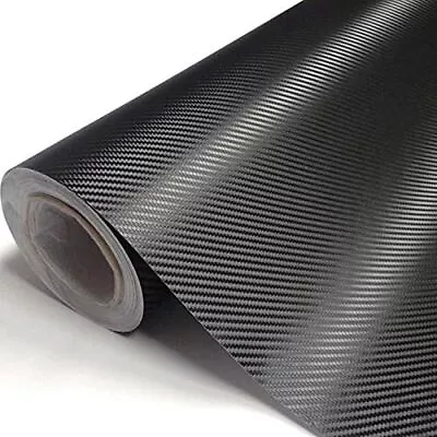 3D Black Carbon Fiber Film Twill Weave Vinyl Sheet • $12.81