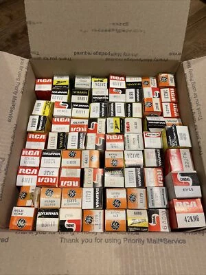 $45 • Buy Large Lot Assorted Vacuum Tubes Radio Ham Short Wave Amplifier 90 Plus Assorted