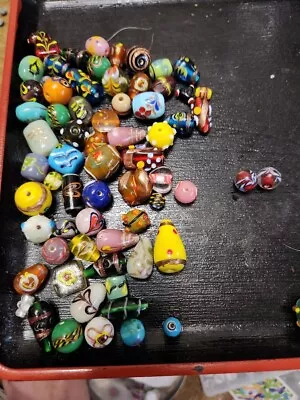 Assorted Indian Glass Beads Lots Of 25 • $2.99