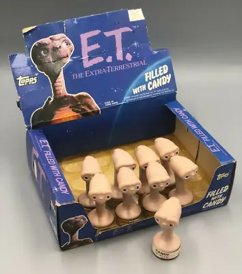 1982 STORE DISPLAY Box TOPPS Gum 9 E.T. CANDY CONTAINER Toppers Vintage ET • $104.95