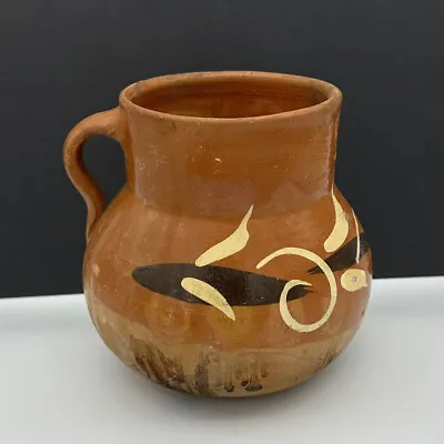 Old World Tlaquepaque Ollas De Barro Mexican Red Clay Bean Pot Vessel Pitcher 7  • $39.96