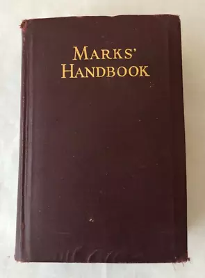 MARKS' HANDBOOK Mechanical Engineers' Handbook HB Copyright 1930 Third Edition • $12.49