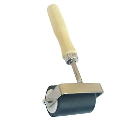 Wooden Handle Hard Rubber Roller Printing Inks Lino  Smoother Tool • £7.08
