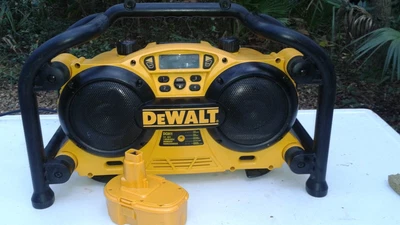 $85 • Buy Dewalt Dco11 Job Site Radio Charger  Am/fm Clock New Battery 18v & Cd Case Also