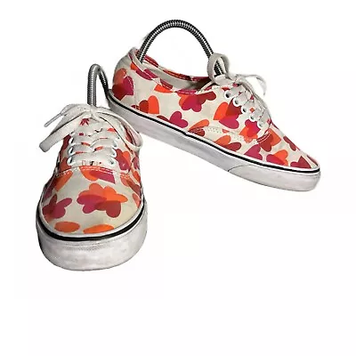 Vans Unisex Off The Wall Red & White Heart Shoes Sneakers Size M 6.5 W 8 #507698 • $25.99