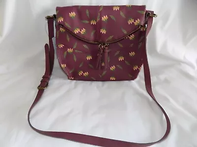 £19.57 • Buy New Sonoma Crossbody Bag Burgundy Sheila Floral Purse Handbag M.s.r.p. $50