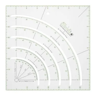 Color Sewing Ruler Quilt Arc Circle Large Template Patchwork • £10.23