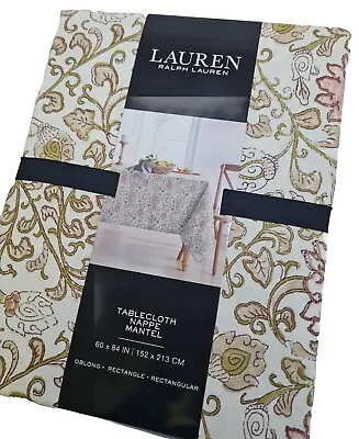 RALPH LAUREN Tablecloth Floral Print 152cm X 213cm - 60  X 84  - BNWT Free P&P  • £26