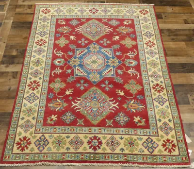 5'x7' New Fine Hand Knotted Wool Caucasian Kazak Super Oriental Area Rug Carpet • $1287