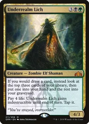 Underrealm Lich LP MtG Guilds Of Ravnica 211/259 Lightly Played • $5.49