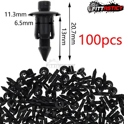 6mm For Suzuki Bandit Hayabusa Push In Type Rivets Fastener Pin Clips 100x  • $6.87