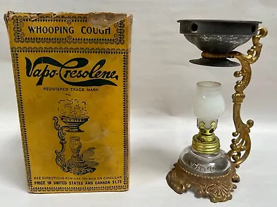 Vintage Antique Vapo Cresolene Oil Lamp Medical Vaporizer With Box (A15) • $49.95