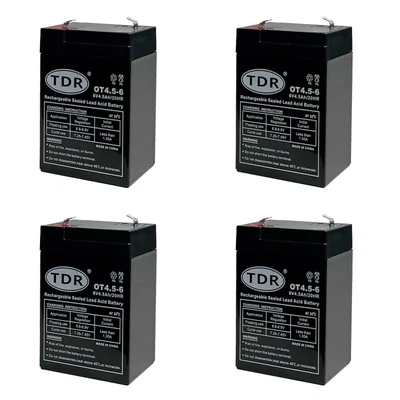 4x TDR OT4.5-6 6V 4.5Ah 4.0Ah 20 Hour SLA Sealed Lead Acid VRLA AGM Battery • $80.09