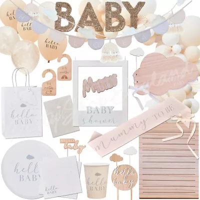 Neutral Baby Shower Party Decorations Tableware Mum To Be Sash Gift Accessories • £6.50