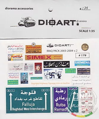 DioArt 1/35 Modern IRAQ Pack V.2 O.I.F Signage (Full Colour) • $5.51