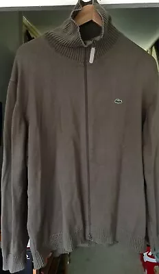 Authentic Lacoste Full Length Zip Cardigan / Jumper  Size Xxl (7)  Smart  Casual • £8.50