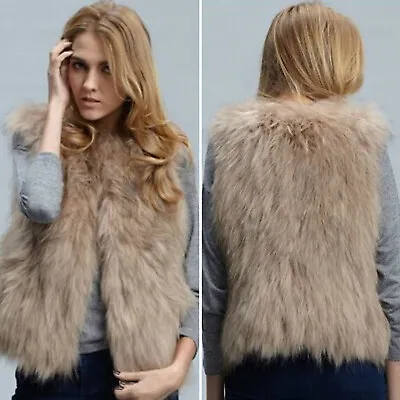 £13.67 • Buy Womens Winter Warm Faux Fur Gilet Vest Coat Fluffy Waistcoat Jacket Tops Outwear