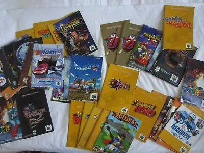 Nintendo 64 Original Instruction Manuals *You Choose* Free Shipping After 1st • $3.95