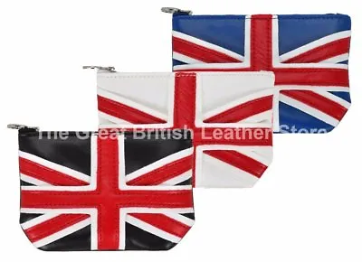 Small Pouch Unisex Union Jack Synthetic Leather Purse Coin Card Ring Key Wallet • £4.17